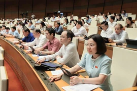 Các đại biểu Quốc hội khóa XV trong phiên làm việc tại nghị trường. (Ảnh: Doãn Tấn/TTXVN)