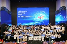 Cuộc thi Samsung Solve for Tomorrow 2025 đã mang lại nhiều cơ hội học tập và phát triển cho các bạn trẻ đam mê khoa học công nghệ. (Ảnh: PV/Vietnam+)