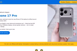 Một trò lừa đảo với khảo sát thu hút người dùng trở thành "người thử nghiệm" iPhone mới. (Nguồn: Kaspersky)