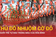 Thủ đô nhuộm cờ đỏ: Người trẻ trong màu của hòa bình