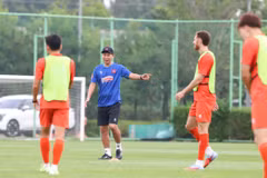 Đội tuyển Việt Nam trở lại sân tập tại Incheon, tiếp tục tập luyện chuẩn bị cho ASEAN Cup 2026. (Ảnh: VFF)