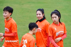 Đội tuyển Nữ Việt Nam hội quân, chuẩn bị cho chiến dịch SEA Games 33. (Ảnh: Việt Anh/Vietnam+)