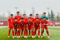 Đội tuyển U23 Việt Nam mở màn chiến dịch CFA Team China 2026 bằng trận hòa 1-1 với đối thủ U23 Cộng hòa Dân chủ Nhân dân Triều Tiên. (Ảnh: VFF)