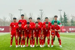 Đội tuyển U23 Việt Nam mở màn chiến dịch CFA Team China 2026 bằng trận hòa 1-1 với đối thủ U23 Cộng hòa Dân chủ Nhân dân Triều Tiên. (Ảnh: VFF)