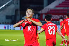Đội tuyển Nữ Việt Nam sẽ chạm trán U23 Australia ở bán kết AFF Cup Nữ 2025. (Ảnh: Việt Anh/Vietnam+)