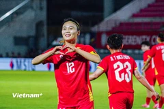 Đội tuyển Nữ Việt Nam sẽ chạm trán U23 Australia ở bán kết AFF Cup Nữ 2025. (Ảnh: Việt Anh/Vietnam+)