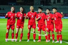 Đội tuyển Việt Nam hướng đến chiến thắng đậm trước Indonesia ở lượt trận thứ 2 bảng A. (Ảnh: Việt Anh/Vietnam+)