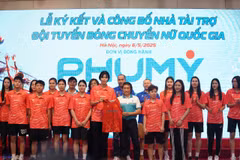 Đón nhận tin vui từ nhà tài trợ độc quyền, Đội tuyển Bóng chuyền Nữ Việt Nam đặt quyết tâm giành huy chương Vàng tại SEA Games 33. (Ảnh: Vietcontent)