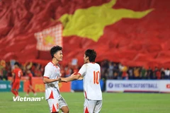 U23 Việt Nam đang nắm quyền tự quyết. (Ảnh: Việt Anh/Vietnam+)