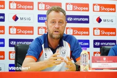 Huấn luyện viên Mano Polking đặt mục tiêu cùng Công an Hà Nội giành chiến thắng ở lượt trận thứ 2 vòng bảng Shopee Cup. (Ảnh: Việt Anh/Vietnam+)