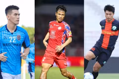 Becamex Thành phố Hồ Chí Minh, Công an Thành phố Hồ Chí Minh và Ninh Bình (từ trái sang) là 3 đội bóng mang tên gọi mới ở V-League 2025/26.