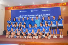 Với sự đồng hành của nhà tài trợ, Đội Bóng chuyền Nữ Hà Nội tự tin hướng đến những mục tiêu quan trọng trong năm 2026. (Ảnh: vietcontent)