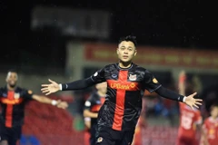 Ninh Bình FC giành chiến thắng 3-1 trước Hồng Lĩnh Hà Tĩnh ở vòng 1 V-League 2025/26. (Ảnh: ninhbinhfc)