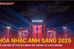 Hòa nhạc ánh sáng Chào năm mới: Kể chuyện sử Thủ đô bằng âm thanh và 2.025 drone
