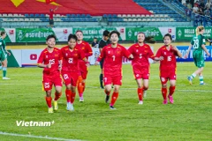 Liên đoàn Bóng đá Việt Nam (VFF) đề ra mục tiêu: Bóng đá Nữ Việt Nam phấn đấu giành quyền tham dự World Cup 2031. (Ảnh: Việt Anh/Vietnam+)