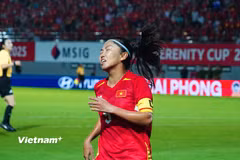 Đội tuyển Nữ Việt Nam nhận thất bại ở bán kết AFF Cup Nữ 2025. (Ảnh: Việt Anh/Vietnam+)