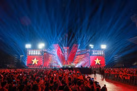 Khoảnh khắc đầy xúc động và tự hào trong concert 'Tổ quốc trong tim.' (Ảnh: Minh Sơn/Vietnam+)