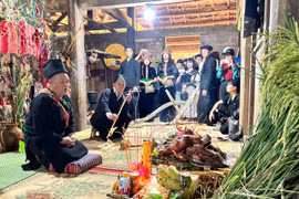 Lễ cơm mới là nghi lễ truyền thống quan trọng trong đời sống của người Thái. (Ảnh: Thu Lê/Vietnam+)