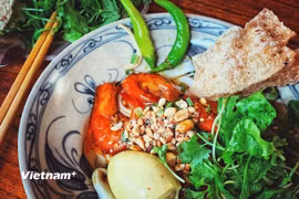 Mỳ Quảng được vinh danh. (Ảnh: Mai Mai/Vietnam+)