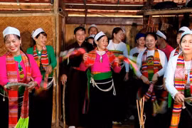 Tập quán xã hội và tín ngưỡng Mo Mường của đồng bào dân tộc Mường (Nho Quan, Ninh Bình) được công nhận Di sản văn hóa phi vật thể quốc gia. (Ảnh: Thùy Dung/TTXVN)