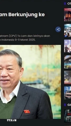 Trang tin sinarharapan đưa tin về chuyến thăm của Tổng Bí thư Tô Lâm. (Ảnh: Đào Trang/TTXVN)