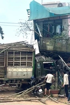 Hiện trường vụ tai nạn.