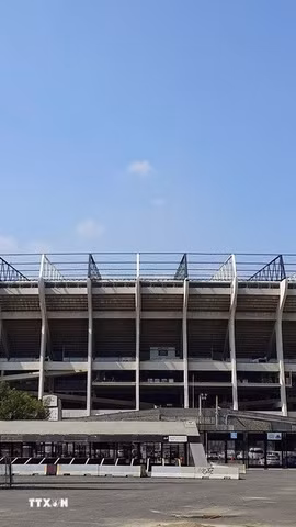 Sân vận động Ciudad de México (tên thương mại mới của sân Azteca) tại thủ đô Mexico City. (Ảnh: Phi Hùng/TTXVN)