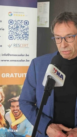 Giáo sư Geert Angenon, Đại học Vrije Universiteit Brussel (VUB) trả lời phỏng vấn TTXVN tại Brussels (Bỉ). (Ảnh: Duy Tùng/TTXVN)