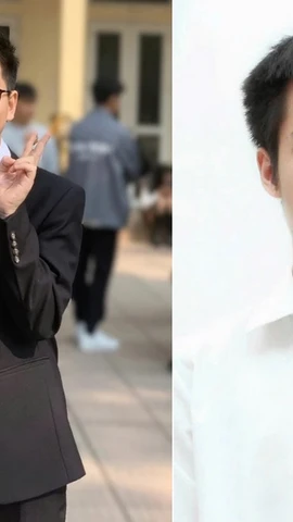 Hai thủ khoa toàn quốc khối A00 là nam sinh Hà Nội: Nguyễn Nam Phong (trái) và Nguyễn Tự Quyết.