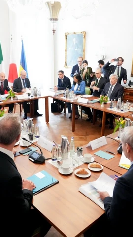 Các Ngoại trưởng G7nhất trí phối hợp hành động nhằm thúc đẩy tiến trình hòa bình ở Ukraine và ứng phó với các thách thức an ninh toàn cầu. (Nguồn: Đại sứ quán Nhật Bản)