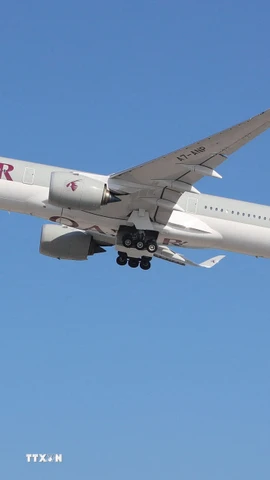 Máy bay của Hãng hàng không Qatar Airways. (Ảnh: AFP/TTXVN)