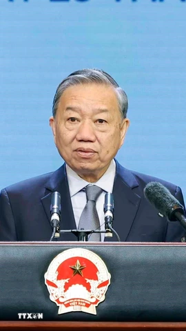 Tổng Bí thư Tô Lâm phát biểu chỉ đạo. (Ảnh: Thống Nhất/TTXVN)