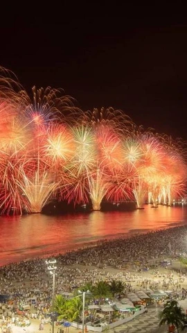 Pháo hoa đón Năm mới tại Rio de Janeiro, Brazil. (Nguồn: riodejaneirosecreto)