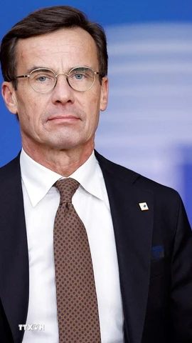 Thủ tướng Thụy Điển Ulf Kristersson. (Ảnh: AFP/TTXVN)