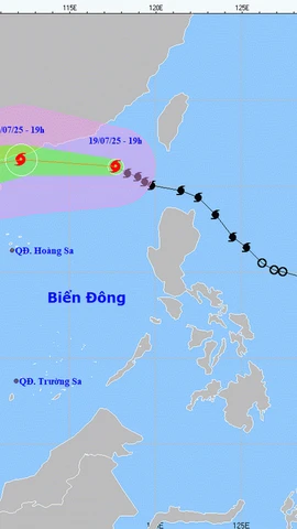 Hình ảnh đường đi của bão số 3. (Ảnh: nchmf)