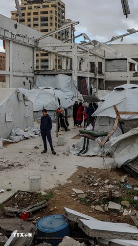 Người dân tại Gaza. (Ảnh: THX/TTXVN)