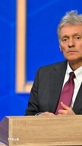 Người phát ngôn Điện Kremlin, ông Dmitry Peskov, tại Moskva. (Ảnh: AA/TTXVN)