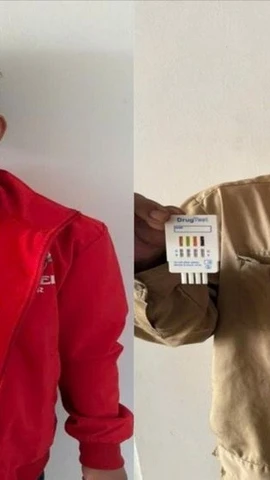 Các đối tượng Trần Mạnh Linh và Phan Văn Tiến tại cơ quan Công an. (Ảnh: Công an cung cấp)