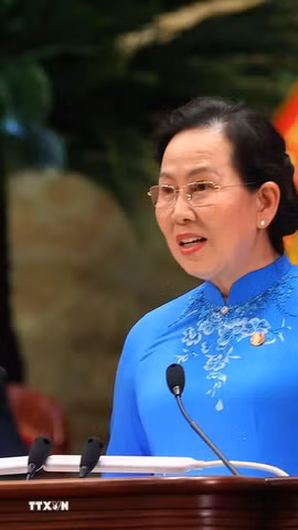 Đồng chí Lê Thị Thủy, Ủy viên Trung ương Đảng, Ủy viên Ban Thường vụ Đảng ủy Mặt trận Tổ quốc, các đoàn thể Trung ương, Bí thư Đảng ủy, Chủ tịch Trung ương Hội Liên hiệp Phụ nữ Việt Nam. (Ảnh tư liệu: Văn Điệp/TTXVN)