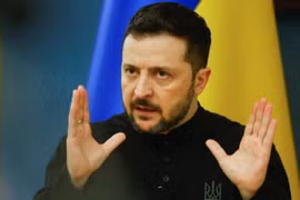 Tổng thống Ukraine Volodymyr Zelensky. (Nguồn: REUTERS/TTXVN)