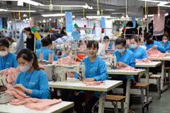 Năm 2024, xuất khẩu dệt may đạt 44 tỷ USD, tăng hơn 11% so với năm trước. (Ảnh: Đức Duy/Vietnam+)