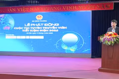 Bộ Công Thương tổ chức Lễ phát động Cuộc thi Tuyên truyền viên Tiết kiệm điện năm 2025 trên toàn quốc. (Ảnh: Đức Duy/Vietnam+)