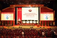 Đại hội đại biểu Đảng bộ thành phố Hà Nội lần thứ XVIII, nhiệm kỳ 2025-2030. (Ảnh: PV/Vietnam+)