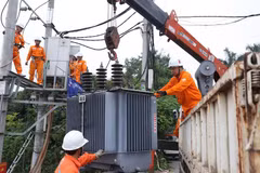 Ngành điện Thủ đô thực hiện diễn tập phương án đảm bảo điện theo các tình huống giả định. (Ảnh: evnhanoi) 