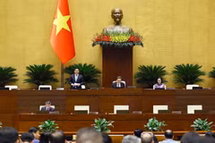 Phó Chủ tịch Quốc hội Nguyễn Hồng Diên phát biểu tại phiên họp sáng 24/10. (Ảnh: Doãn Tấn/TTXVN)