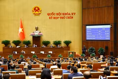 Quốc hội thông qua Luật Năng lượng nguyên tử (sửa đổi). (Ảnh: TTXVN)