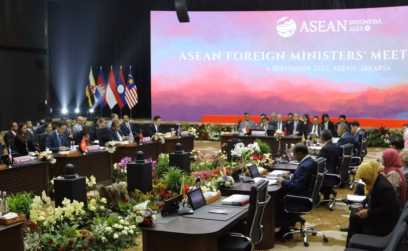 Hội nghị Bộ trưởng Ngoại giao ASEAN tại Jakarta (Indonesia), ngày 4/9/2023. (Ảnh: Hữu Chiến/TTXVN)
