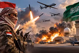 Houthi đáp trả mạnh mẽ, tấn công nhiều mục tiêu quân sự tại Saudi Arabia