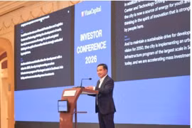 Chủ tịch UBND TP. Hồ Chí Minh Nguyễn Văn Được phát biểu tại hội nghị. (Ảnh: BTC)