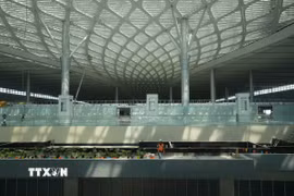 Khu vực trung tâm nhà ga hành khách sân bay Long Thành. (Ảnh: Công Phong/TTXVN)